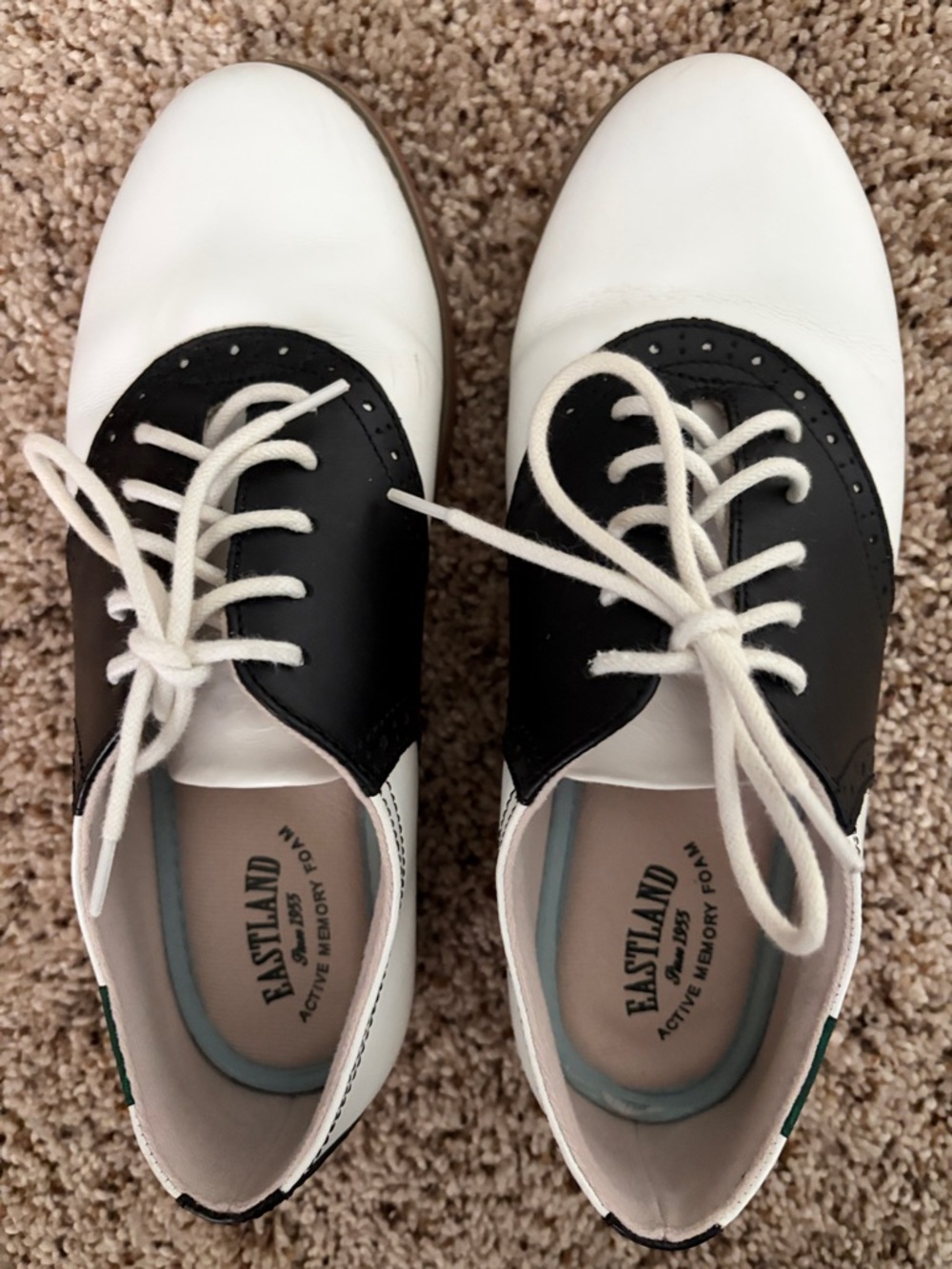 Saddle Oxfords Vintage Black and White - Picture 2 of 8
